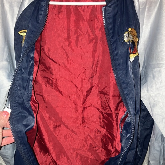 H&M DIVIDED Unisex embroidered JAPAN  zip up lightweight  jacket, size medium - Picture 8 of 8